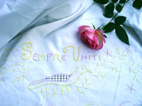 vintage 1910s hand embroidered bed sheets