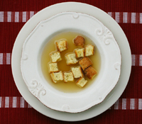 zuppa con pane rustica