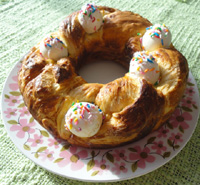 Pane di Pasqua all' Uovo  Italian braided Easter bread