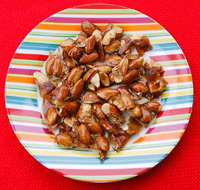 sugar and honey coated almonds
